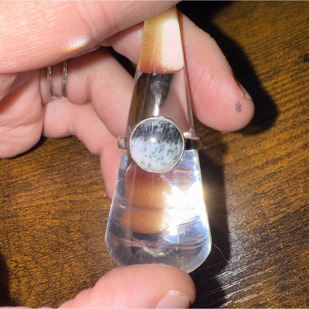 Dendritic Opal Ring Sterling Silver - image 3